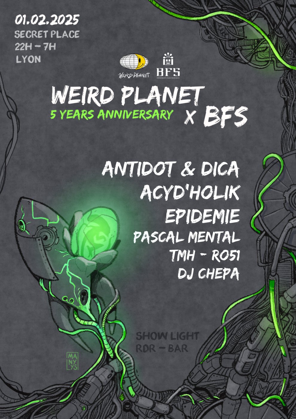 Affiche — BFS x Weird Planet — 5 years